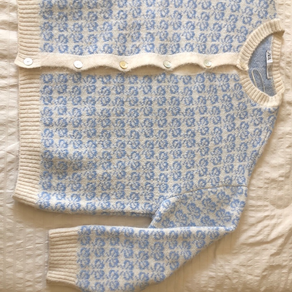 Zara knit jacquard jacket - 2021 sold-out style - Size M